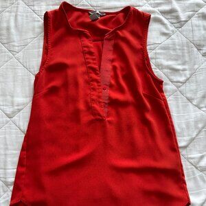 H&M Red Sleeveless Shirt, Women's 0